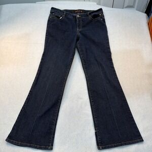 Grane Jeans Juniors Size 15 Dark Wash Bootcut Stretch Denim Embroidered READ
